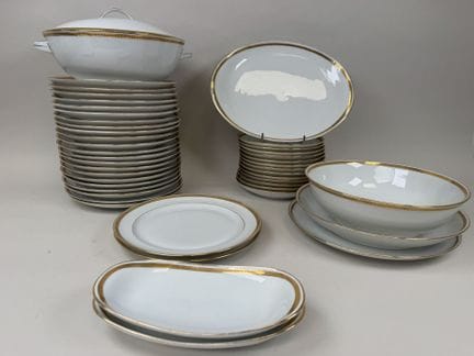 L. BERNARDAUD &amp; Cie. in Limoges.
White and gol