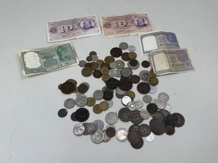A small assortment of foreign coins.
Included are 
