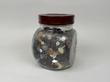 SISA.
Molded glass pantry jar with a Bakelite lid.