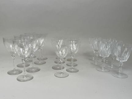 DAUM France.
BOLERO model.
Set of crystal glasses 