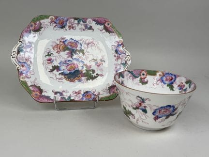 CAULDON, England.
Large breakfast cup and small pl