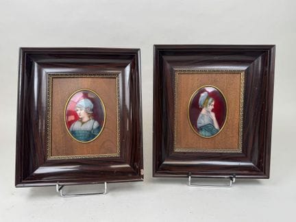 P. BONNAUD, LIMOGES.
Pair of oval-shaped polychrom