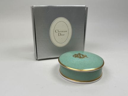 Christian DIOR.
Candy dish in polychrome and gold 