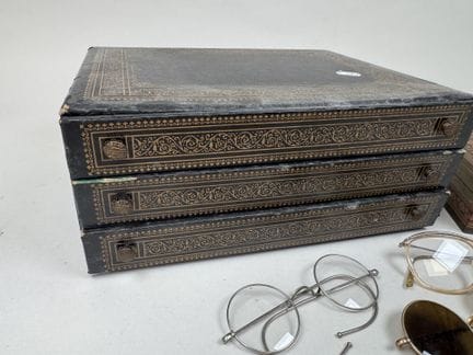 Two jewelry boxes, one of which features a micro-m