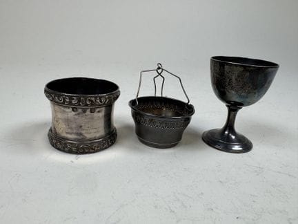 Set aus 950/1000er Silber, Minerva-Punzierung, bes