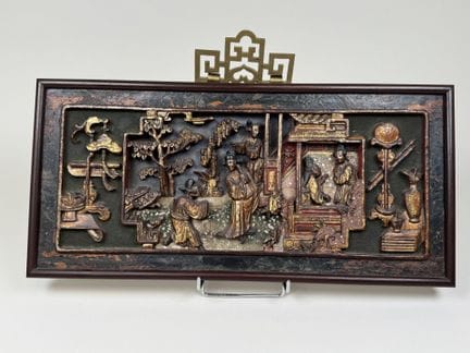 ASIA, 20th century.
Rectangular panel made of lacq