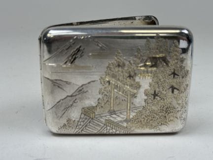Zigarettenetui aus 950/1000er Silber mit ziseliert