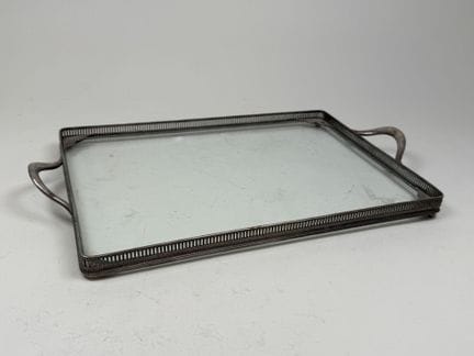 Small rectangular serving tray made of silver plat