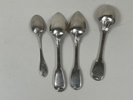 Set aus 950/1000er Silber, mit „Au Vieillard“- und