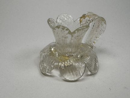 MURANO, siglo XX.
Pequeño candelabro de mano de cr