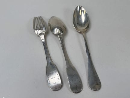 Juego de plata 950/1000, con el sello de Minerva, 