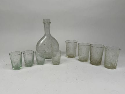 BIOT.
Lote de cristal de colores con burbujas que 