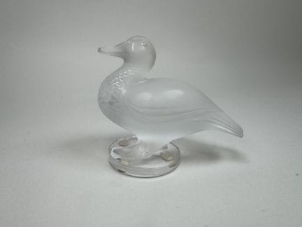 LALIQUE.
Ente.
Figur aus gegossenem, gepresstem un