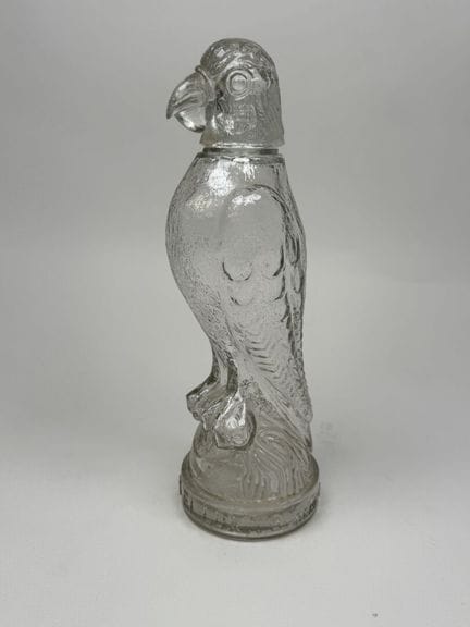 Werbeflasche aus geformtem Glas mit der Abbildung 