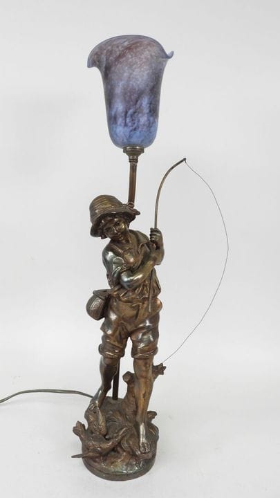 MOREAU, nach. 
Junger Fischer.
Patiniertes Regula-