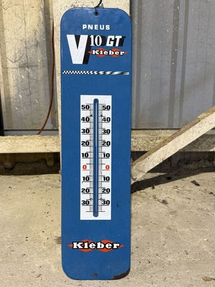 KLEBER V10 GT.
Thermomètre publicitaire rectangula
