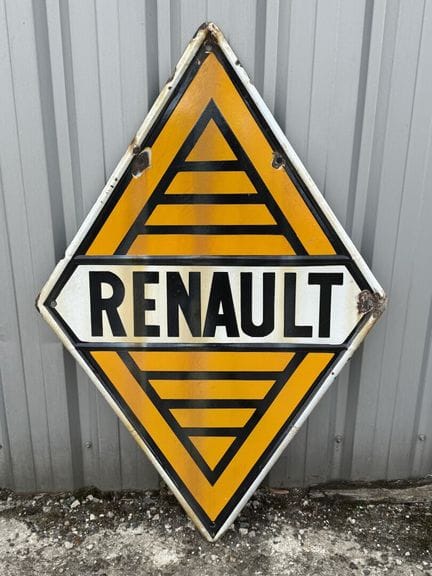 RENAULT
Plaque publicitaire losangique double face