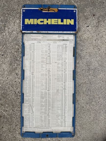 MICHELIN, Gonflage des pneus tourisme 1998.
Suppor
