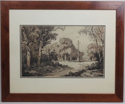 Georges GASSIES (1829-1919).
Calvaire.
Encre signé