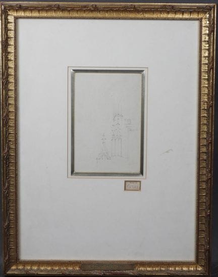 École française vers 1880.
Projet d'architecture p