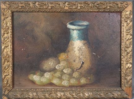 École du XXe.
Nature morte aux raisins.
Huile sur 