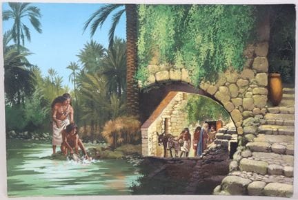 Jean TORT (XXe).
L'histoire de Tobie.
Huile sur ca