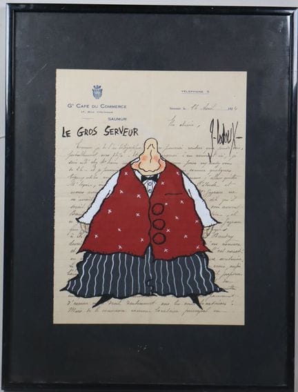 Guillaume LEDOUX (XXe).
Le gros serveur.
Gouache s
