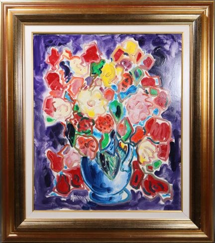 Armand BOUVIER (1913-1997).
Bouquet de fleurs.
Hui