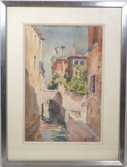 Daniel JAUGEY (né en 1929).
Venise.
Aquarelle sign
