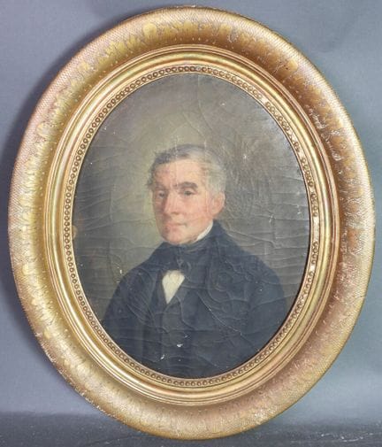École du XIXe.
Portrait d'un homme. 
Huile sur toi