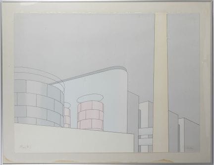 Alberto BALI (1944).
Architecture.
Lithographie en