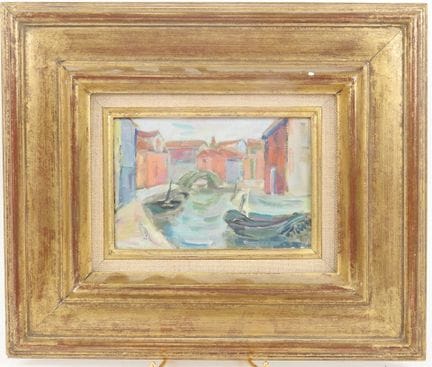 20th-Century School. 
Venice, Burano Island.
Oil o