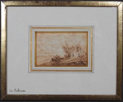 École du XIXe.
A Calame.
Encre signée en bas à dro