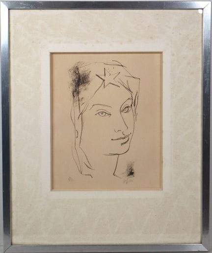 Guily JOFFRIN (1909-2007)
Portrait à l'étoile. 
Es