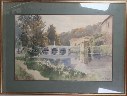 Joseph JEANNOT (1855-1935).
La Sault.
Aquarelle ti