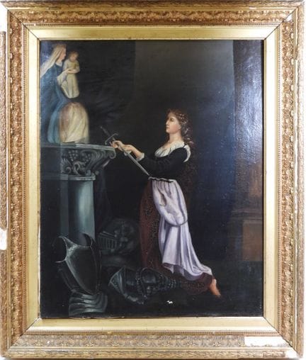 École française du XIXe.
Jeanne d'Arc en prière de