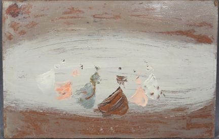 MESOLETTA (20th century).
Silhouettes.
Oil on hard