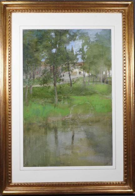 Luigi CHIALIVA (1842-1914).
Paysage.
Aquarelle ina