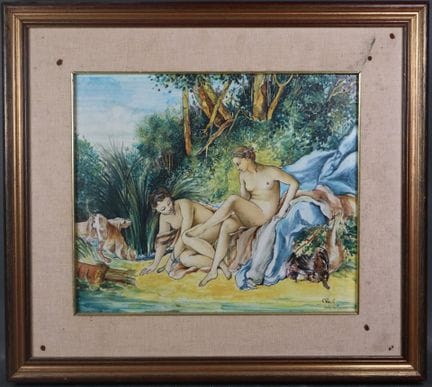 École du XXe, d'après BOUCHER.
Diane sortant du ba