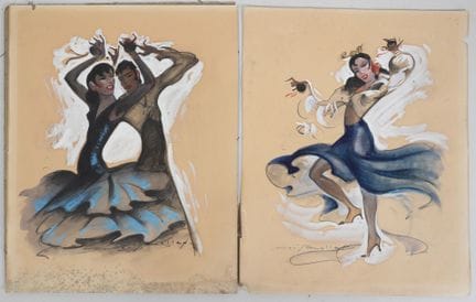 Louis ROLLET (1895-1988).
Les danseuses de flamenc