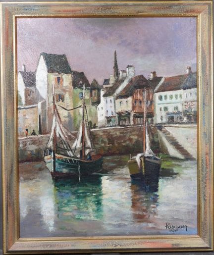 PASQUIER (20th century).
Honfleur.
Oil on canvas m