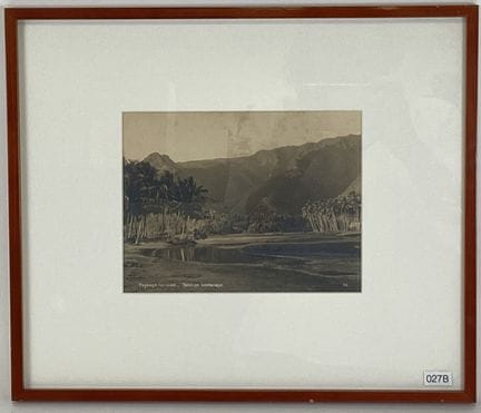 Anonyme, fin XIXe-début XXe.
Paysage tahitien.
Pho