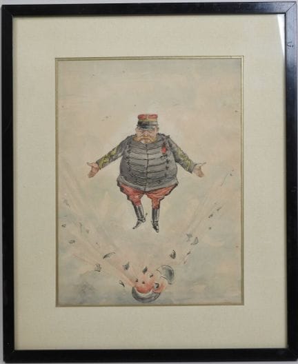 École française fin XIXe.
L'officier et la bombe.
