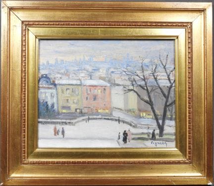 Jean COGNACQ (1909–1990).
Sacré-Cœur Garden. 
Oil 