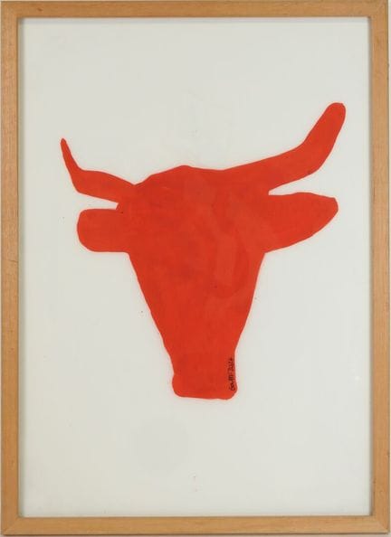 Patrick GOUTTE (1954).
Taureau.
Acrylique sur film