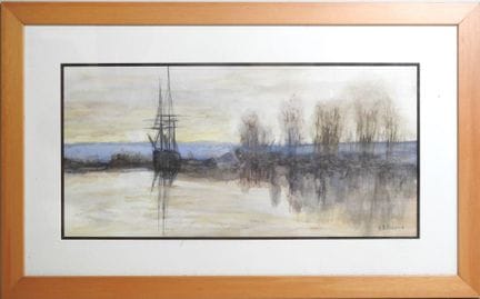 LEHERPEUR (XXIe).
Le canal de Chincester.
Aquarell