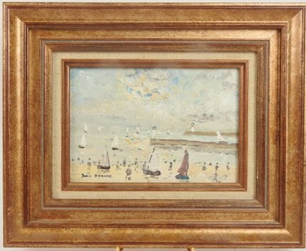 Jean DUQUOC (born in 1937).
Sailboats.
Oil on card