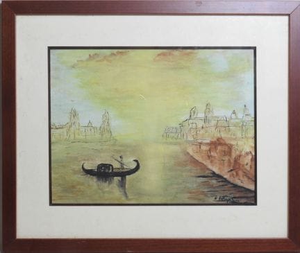 LEHERPEUR (XXIe).
Venise.
Aquarelle signée en bas 