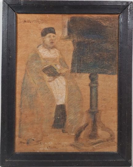 Abbé VAN HOLLEBEKE (XIX-XXe).
Homme d'église au lu