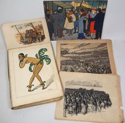 V. MARECHAL (XXe).
Carnet de dessins (environ 30) 